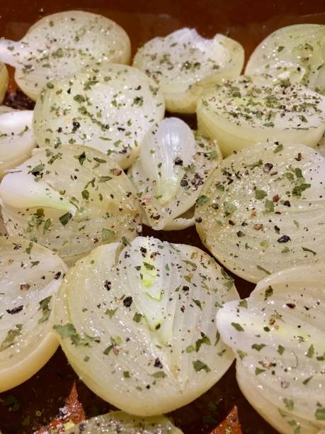 istock High angle view of steamed onions in a baking dish 861945902