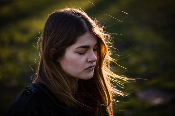 istock Beautiful melancholic young girl 861948078