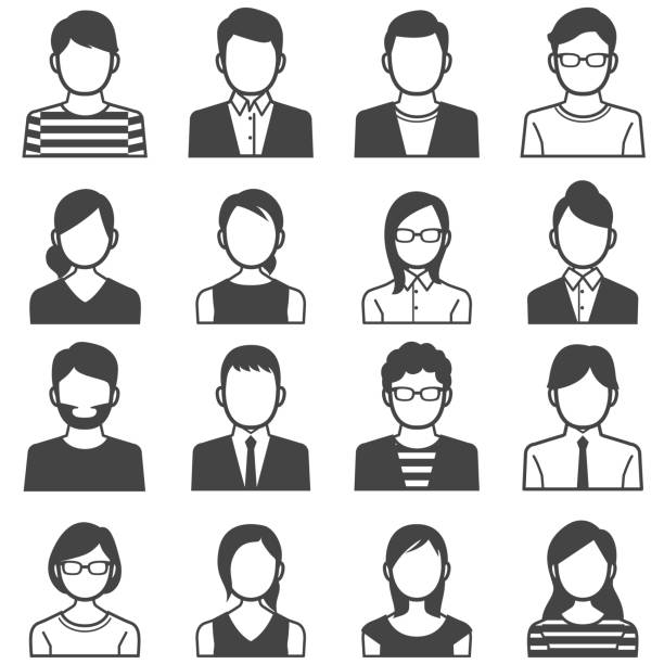 People avatars vector art illustration