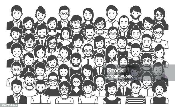 Group Of People Stock Illustration - Download Image Now - People, Icon Symbol, Vector