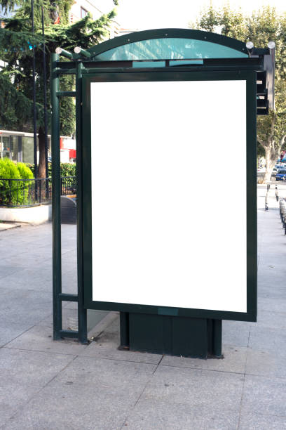 istock Blank billboard on city bus station 861954584