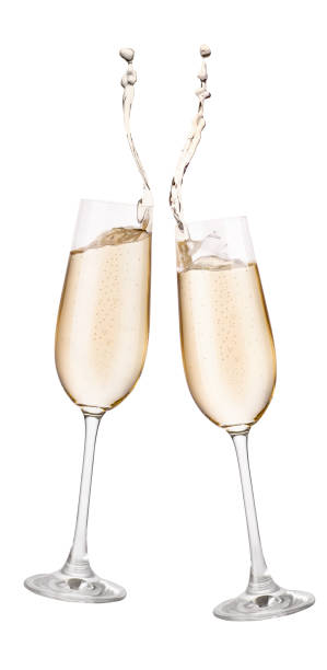 istock two glasses of champagne with splash 861958342