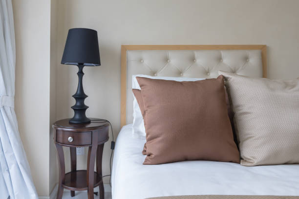 istock set of brown pillows on bed in classic bedroom 861959362