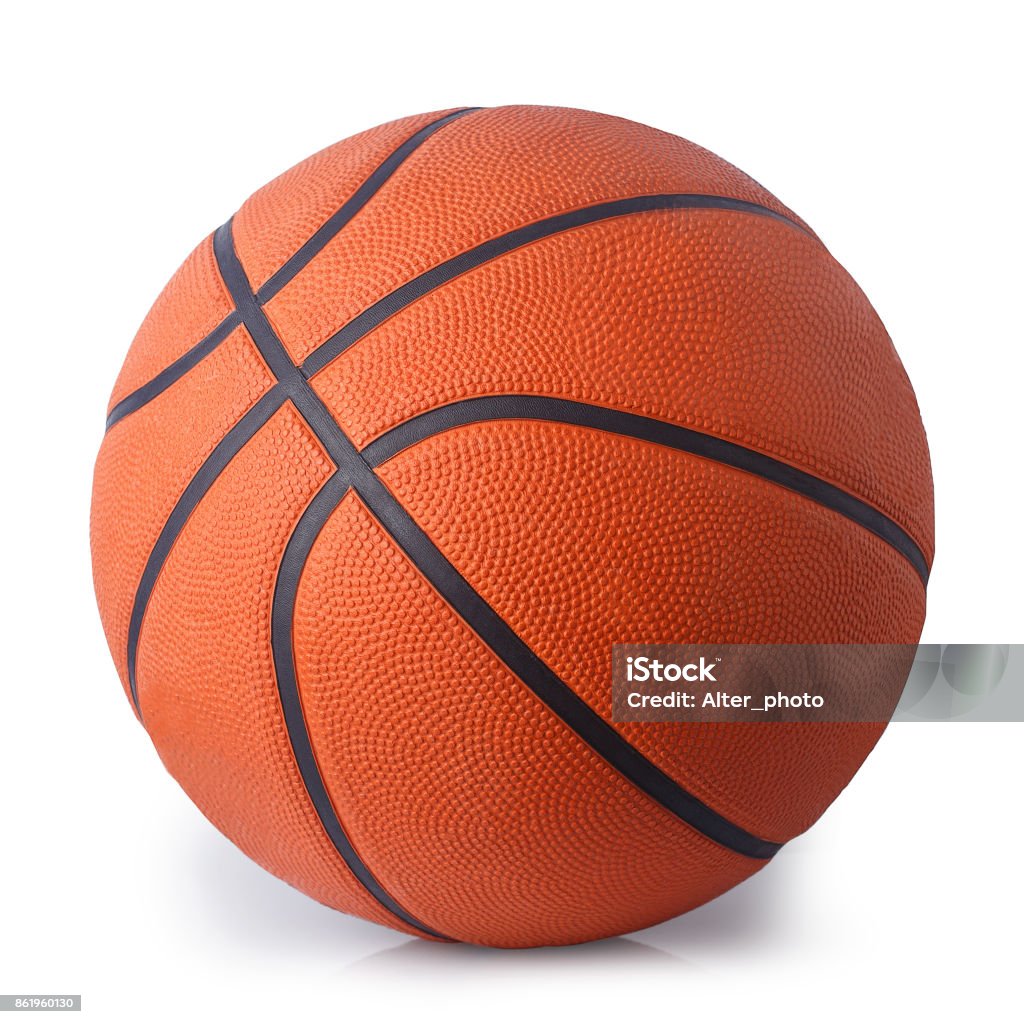 basketball ball isolated on white orange basketball ball isolated on white background Basketball - Sport Stock Photo