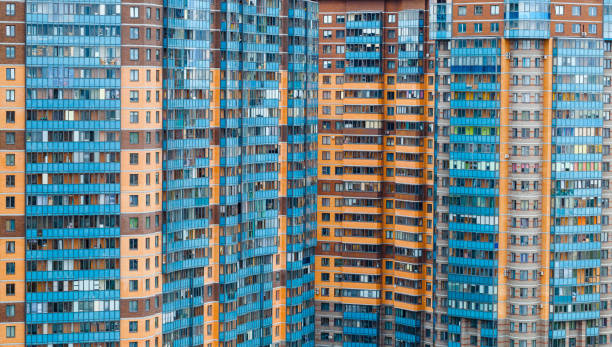 istock Windows and balconies  of a multi-storey residential building as a background. 861962646