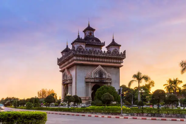 Photo of Patuxai literally meaning Victory Gate in Vientiane,Laos