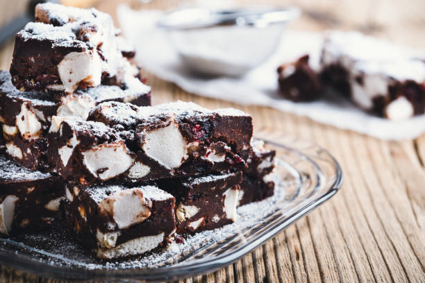 istock Christmas dessert chocolate rocky road bars 861963634