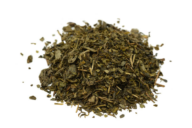 istock bunch of green tea on a white background 861970610