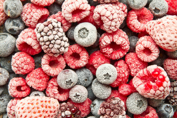 istock Frozen berries. Frozen rapberries, blueberries,blackberries,strawberries. 861974958