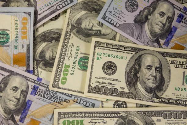 istock Background of the hundred dollar bills 861975498