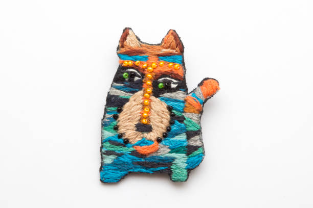 istock Brooch embroidery on a white background 861988100