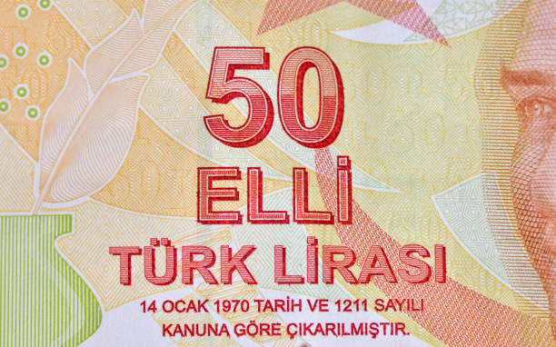istock Close up title of Turkish 50 lira 861992026