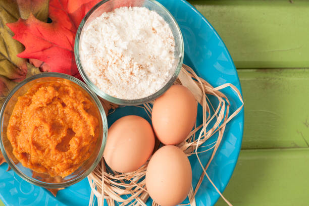 istock Baking a pumpkin cobbler, pie for Thanksgiving dinner. 861992148