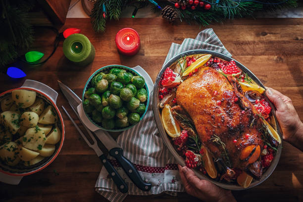 istock Traditional Christmas Duck Holiday Dinner 861994942