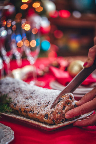 istock Stollen Dessert at Traditional Christmas Dinner 861995440