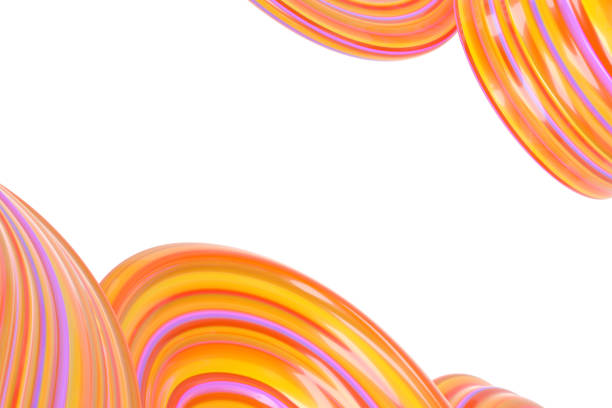 istock Double wave of orange and red candy diagonal 862002606