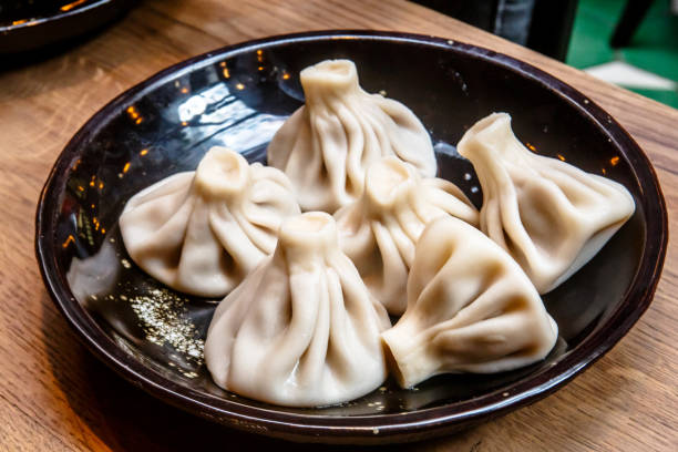 istock Traditional Georgian dishes - khinkali 862003106