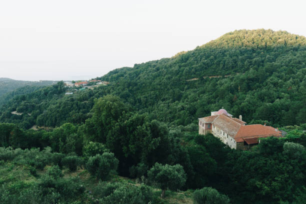 Greek little Monasteries on Mount Athos, Chalkidiki, Greece