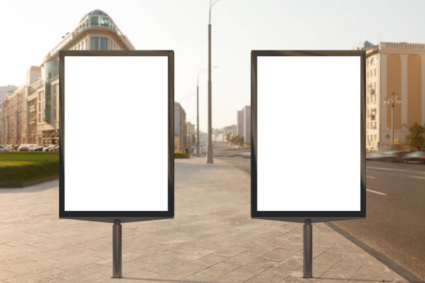 istock Two blank vertical street billboards 862022102