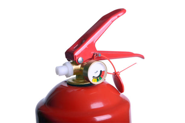 istock Top part of the red fire extinguisher 862023524