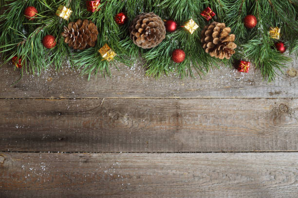 istock Christmas card on wooden background 862023588