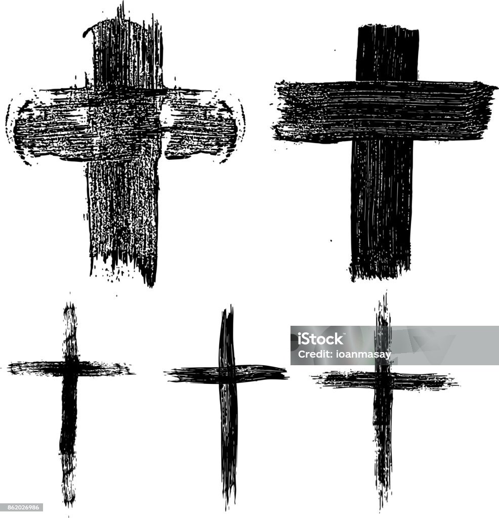 Tập Hợp Các Cây Thánh Giá Vẽ Tay Biểu Tượng Tôn Giáo Hình minh họa ...