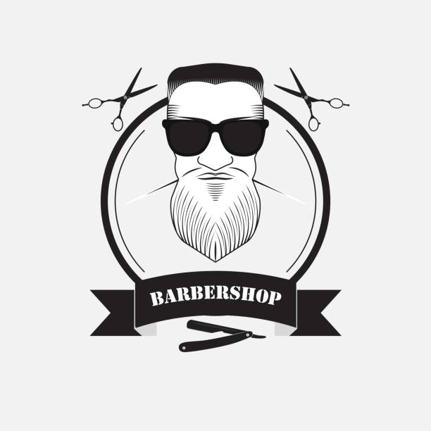 barber shop untuk pria - barbershop australia ilustrasi stok