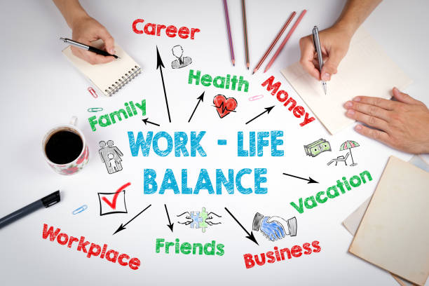 istock work life balance concept. The meeting at the white office table 862037346