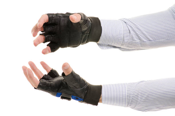 istock Male hands sport gloves fingers 862037410