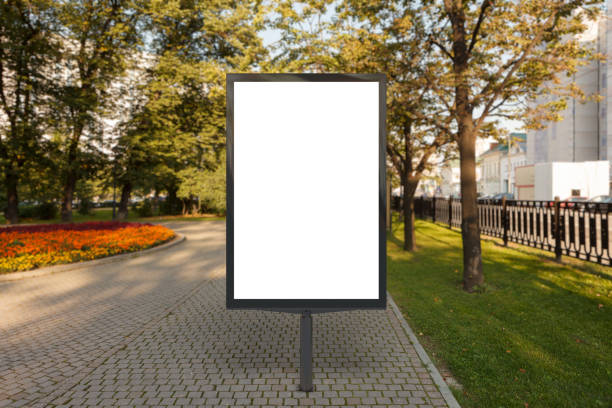 istock Blank street billboard poster in urban park 862038100