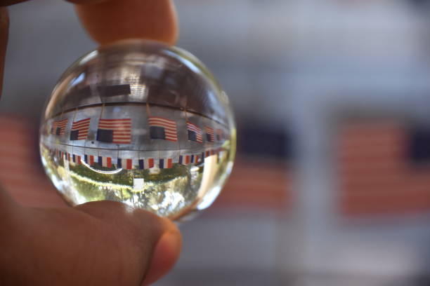 istock International flags and crystal ball 862041414