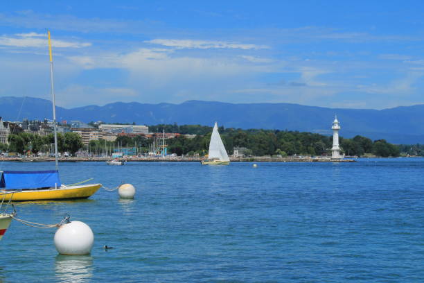 Lake Geneva in Geneva, Switzerland