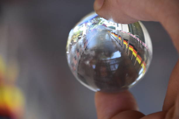 istock International flags and crystal ball 862048642