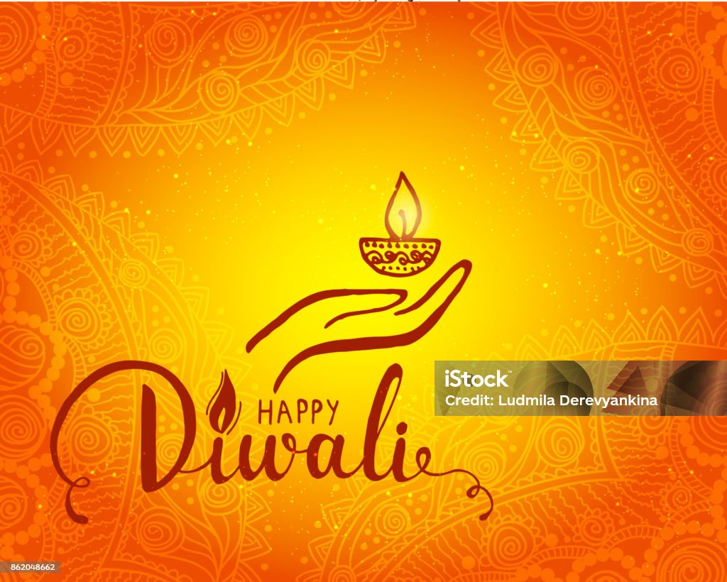 Elegante Kartendesign Der Traditionelle Indianerfest Diwali Schöne Elegante Kartendesign Der Traditionelle Indianerfest Diwali Schöne