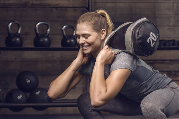 istock Beautiful Young Female Athlete posing in Gym Setting 862048704