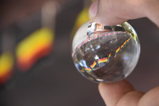 istock International flags and crystal ball 862048898