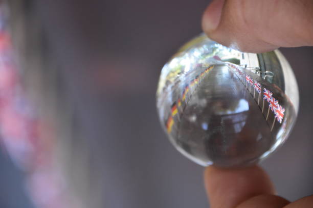 istock International flags and crystal ball 862049022