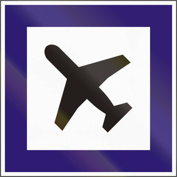 istock Road sign used in Hungary - Airport 862051994