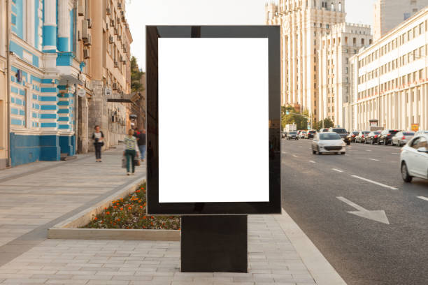 istock Blank vertical street billboard poster 862052314