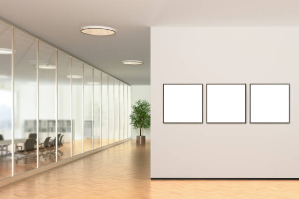 istock Blank poster on the wall in modern office 862061056