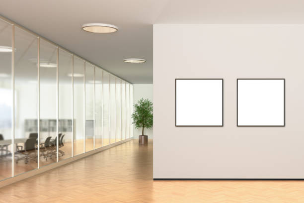 istock Blank poster on the wall in modern office 862061100