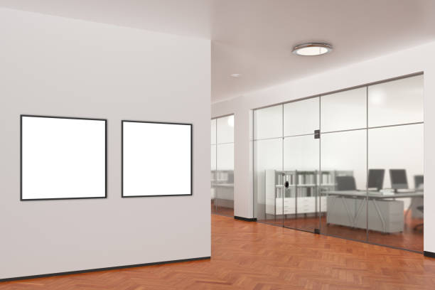 istock Blank poster on the wall in modern office 862061806