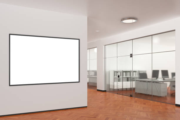 istock Blank poster on the wall in modern office 862061882