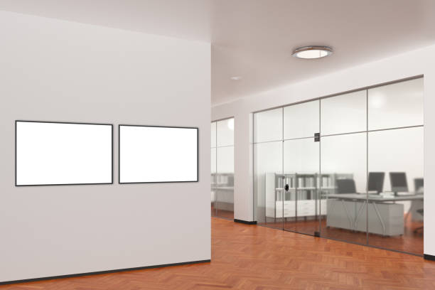 istock Blank poster on the wall in modern office 862061978