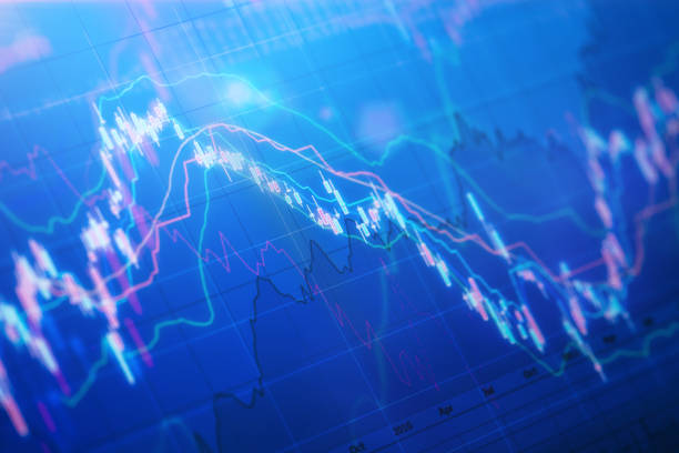 istock Financial charts at digital display 862076296