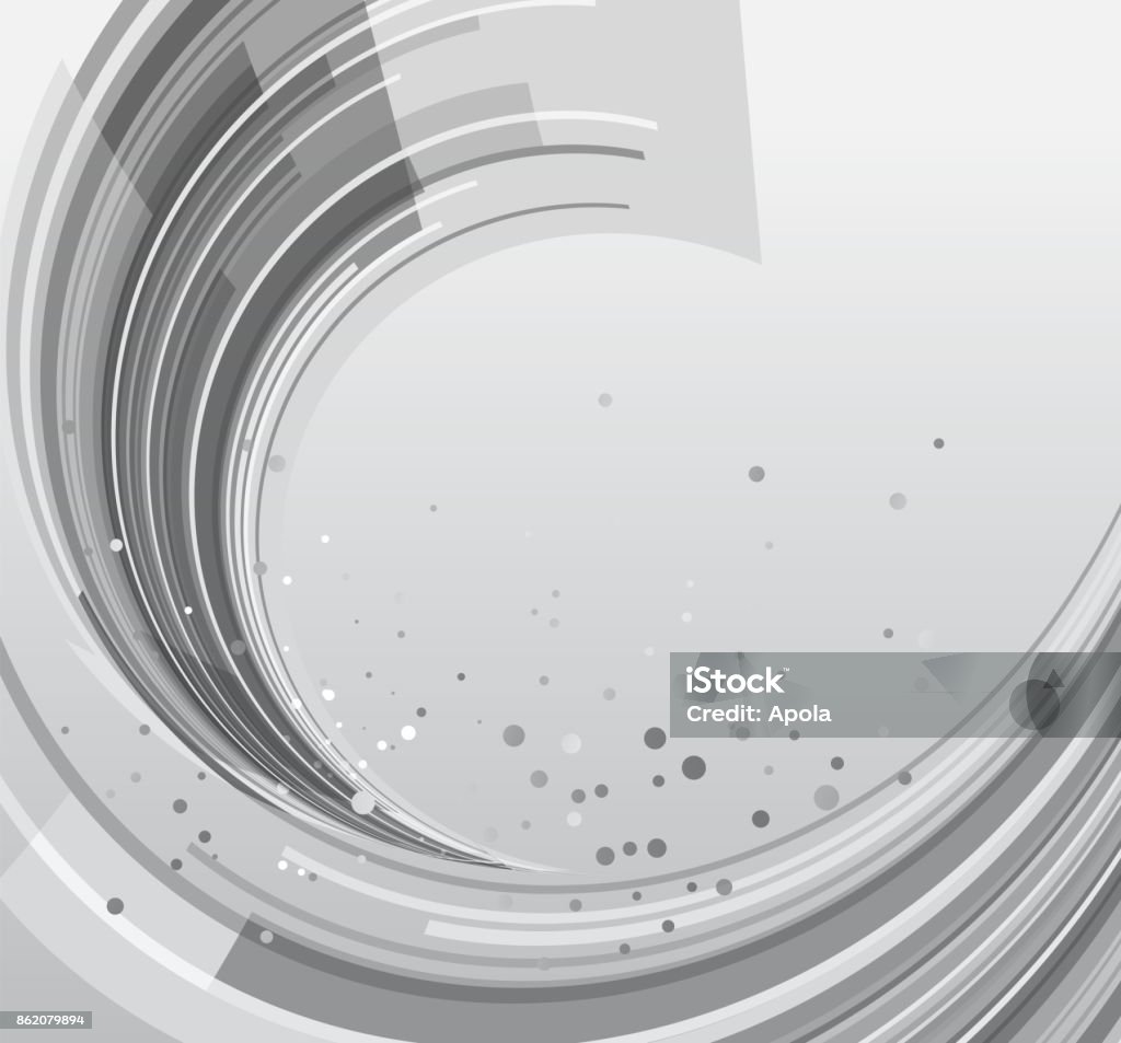 Grey Outline Rounded Abstract Rounded Grey Background Stock Illustration - Download Image ...