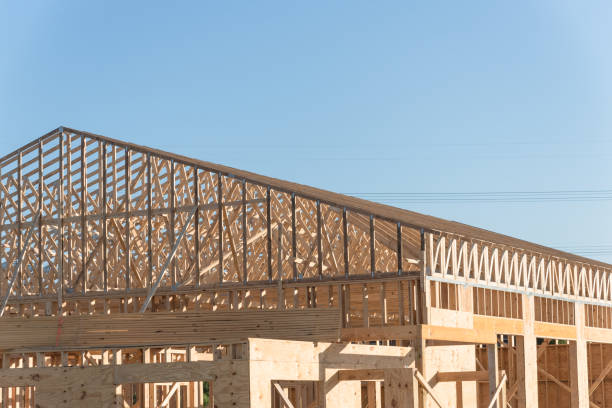 istock Wooden commercial building construction 862080196