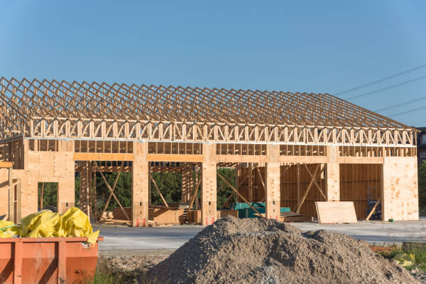 istock Wooden commercial building construction 862082820