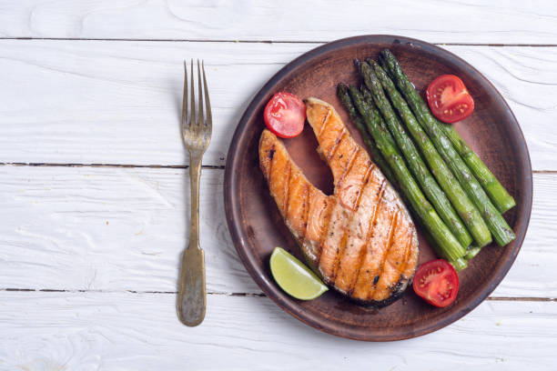 Fillet of grilled salmon