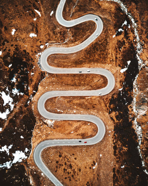 julier pass road in switzerland